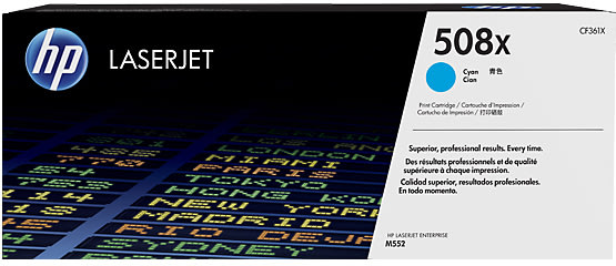 HP 508X/CF361X Lasertoner, blå, 9500 s