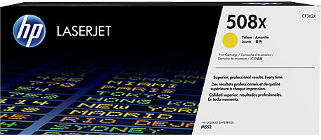 HP 508X/CF362X Lasertoner, gul, 9500 s