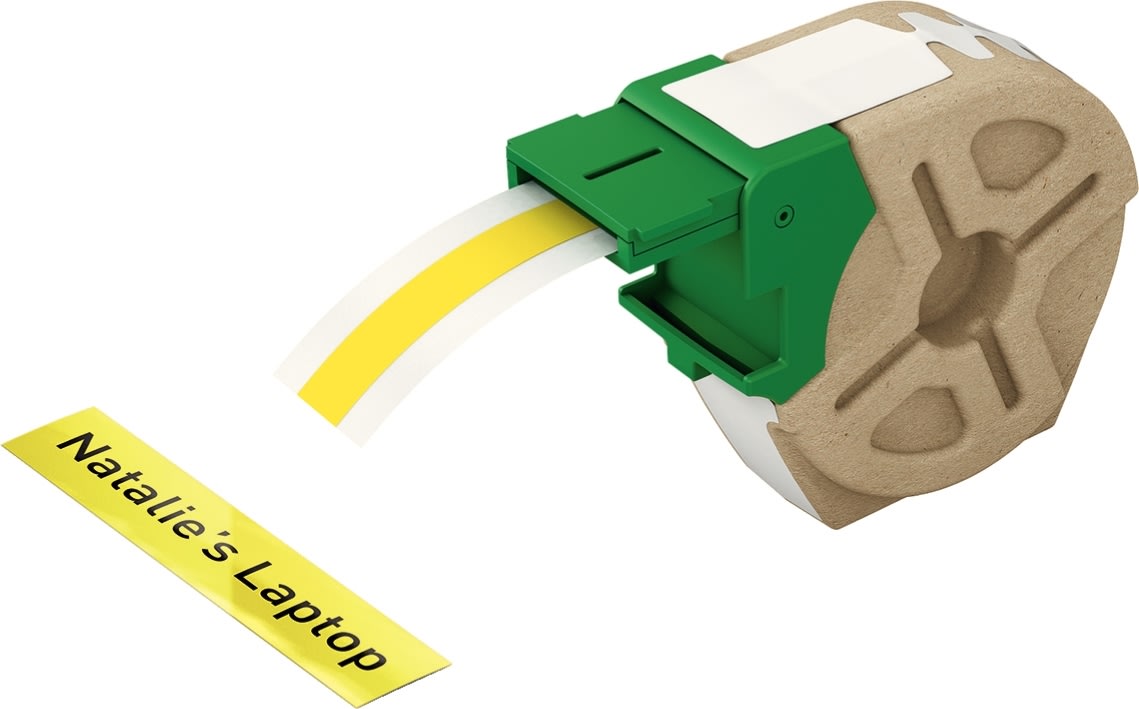 Leitz etikettpatron, PP, 12 mm x 10 m, gul