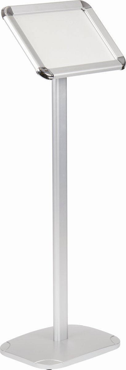 Skylthållare på stativ, Clip-on-ram, A4, aluminium