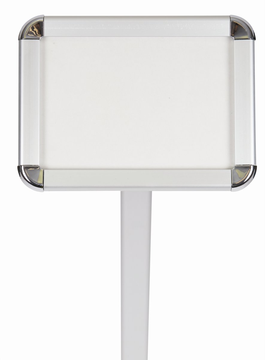Skylthållare på stativ, Clip-on-ram, A4, aluminium