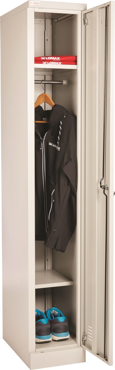 Omklädningsskåp Lomax 1 dörr Grå H180xB30xD50 cm