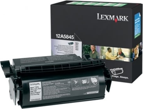 Lasertoner Lexmark 12A5845 Svart 25 000 sidor