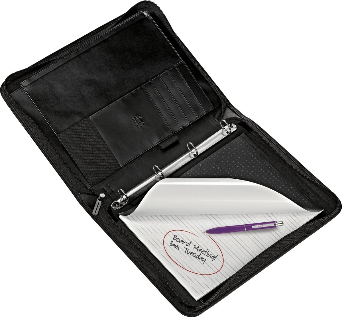 Filofax Metropol Konferensmapp Zip A4, svart
