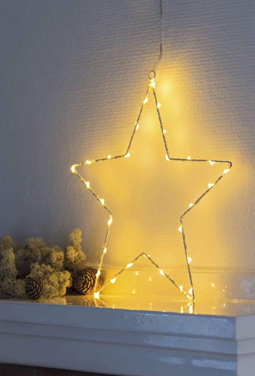 Liva Stjerne, 40 LED, Hvid, Ø 30 cm