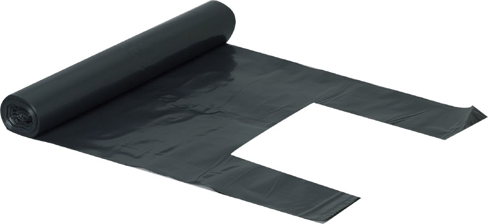 Sopsäck med knytband, 125 L, 750x1390 mm, svart