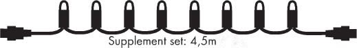 Tech-Line Ljuskedja Supplement Set, 45 LED, 4,5 m