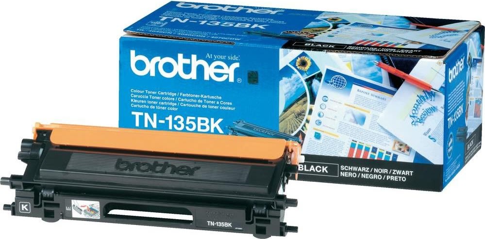 Brother TN135BK  lasertoner, sort, 5000s