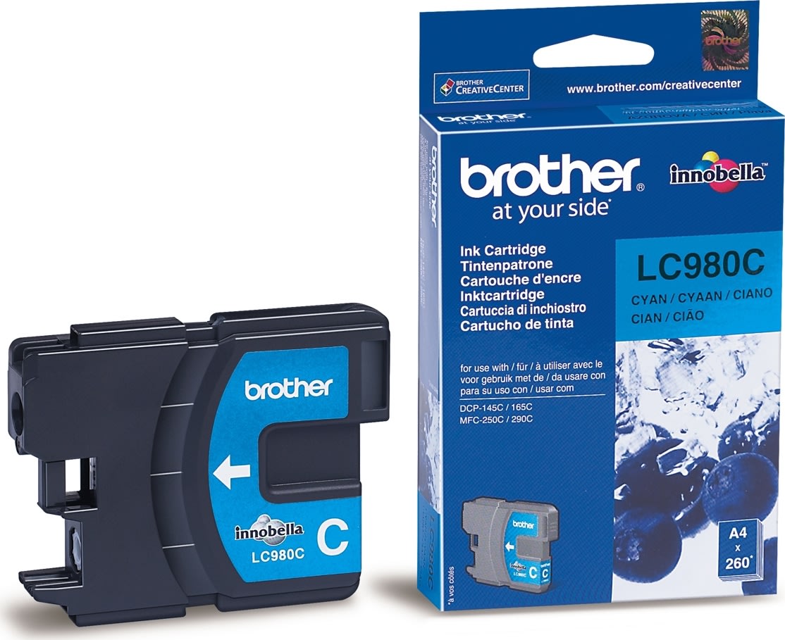Brother LC980C bläckpatron, cyan, 260 s