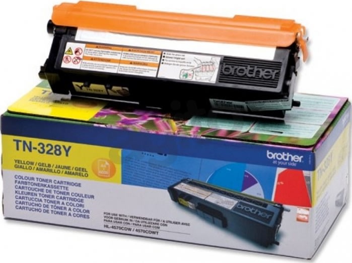Lasertoner Brother TN328Y Gul 6000 sidor