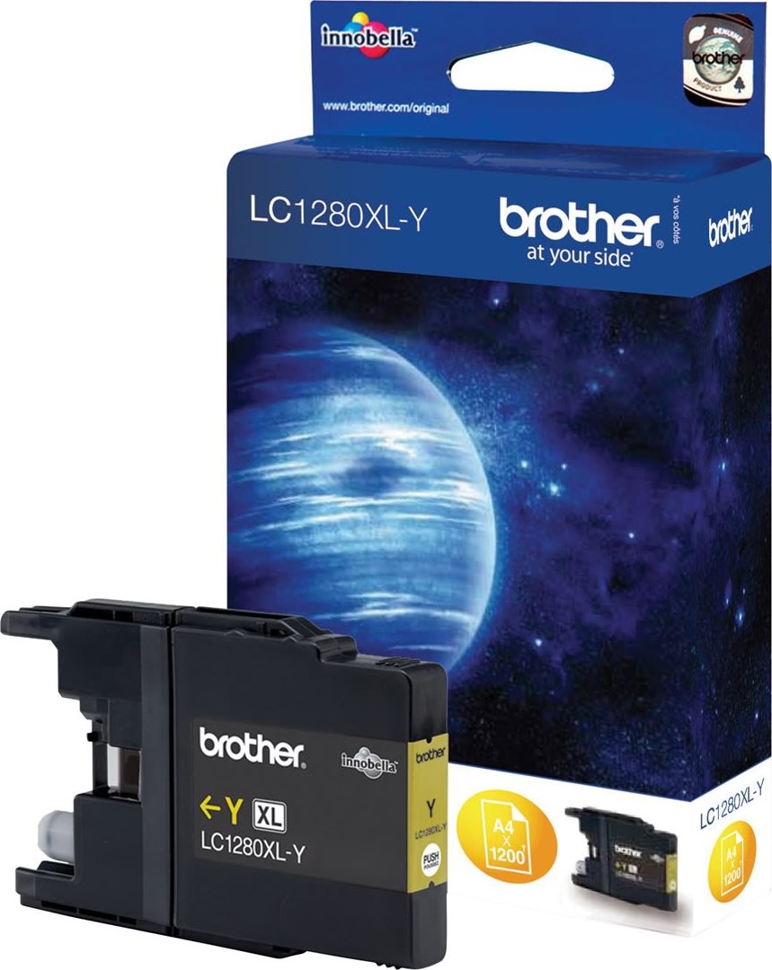 Bror LC1280XL bläckpatron, gul, 1200 s