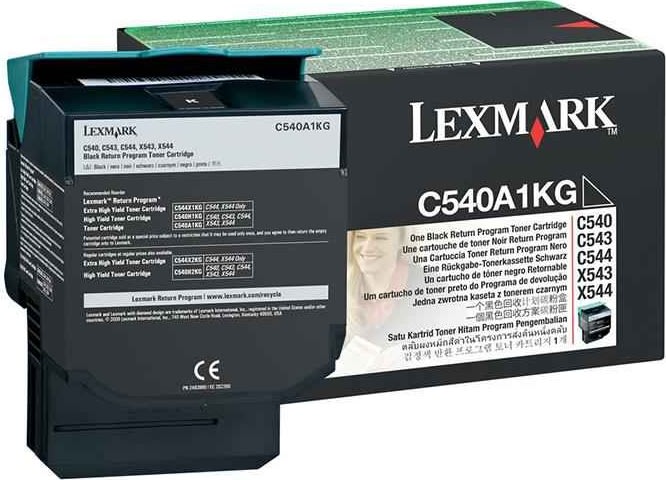 Lexmark C540A1KG lasertoner, sort, 1000s