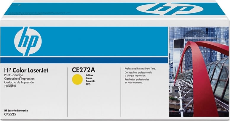 HP 650A/CE272A lasertoner, gul, 15 000 s