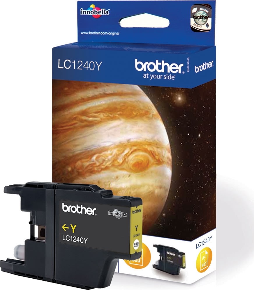 Bläckpatron Brother LC1240Y Gul 600 sidor