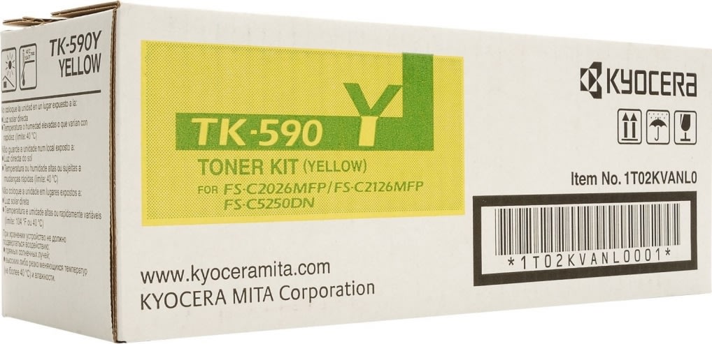 Lasertoner Kyocera TK-590Y Gul 5000 sidor