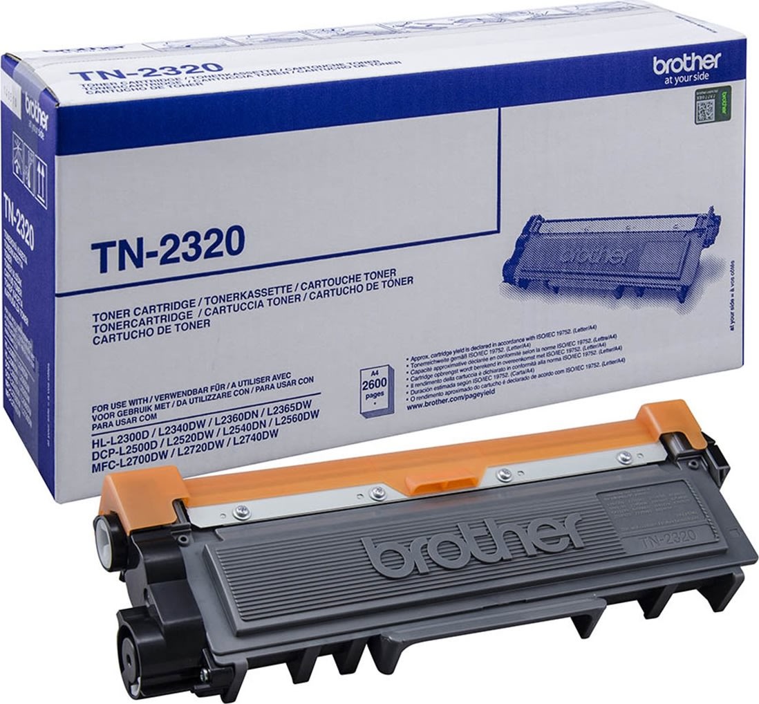 Brother TN2320 Lasertoner, sort, 2400 s.