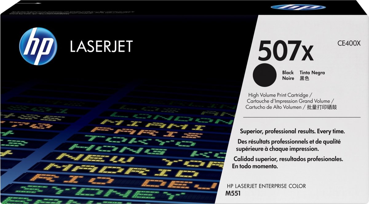 HP 507X/CE400X lasertoner, svart, 11 000 s