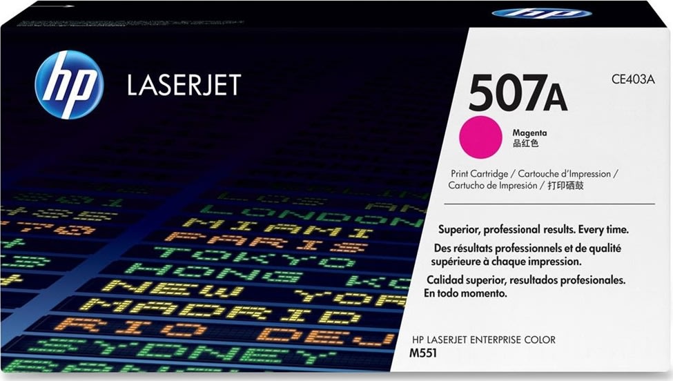 HP nr 507A/CE403A lasertoner, röd, 6000 s