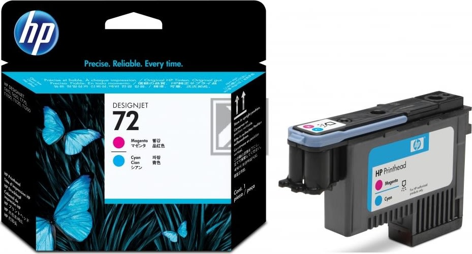 Skrivarhuvud HP 72/C9383A Röd och blå
