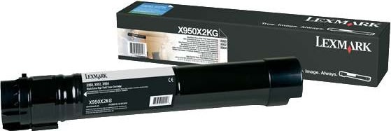Lasertoner Lexmark X950X2KG Svart 38 000 sidor