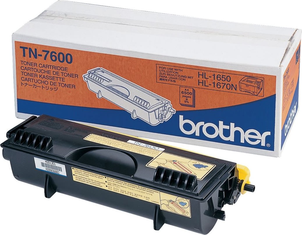 Brother TN7600 lasertoner, svart, 6500s
