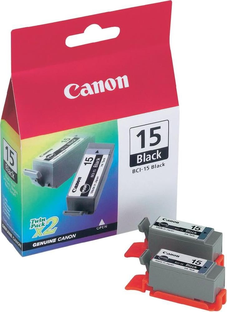 Bläckpatron Canon BCI-15 2 st Svart 80 sidor