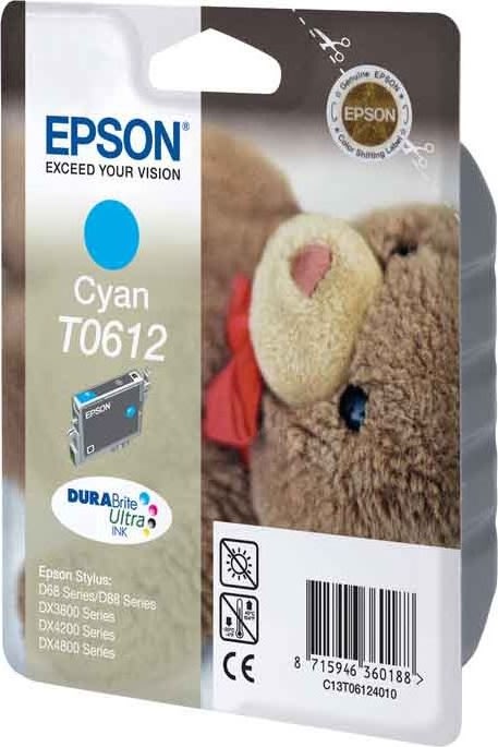 Epson nr T061/C13T06124010 bläckpatron, cyan, 250
