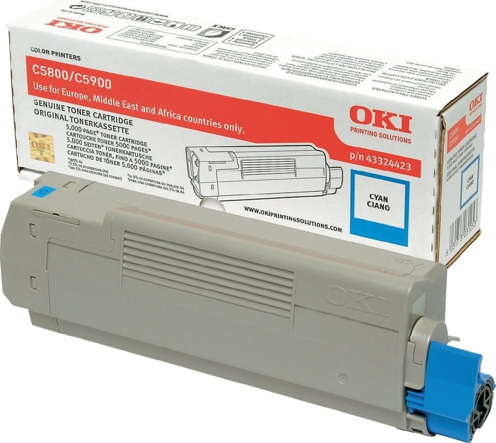 Lasertoner OKI 43324423 Blå 5000 sidor