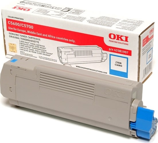 Lasertoner OKI 43381907 Blå 2000 sidor