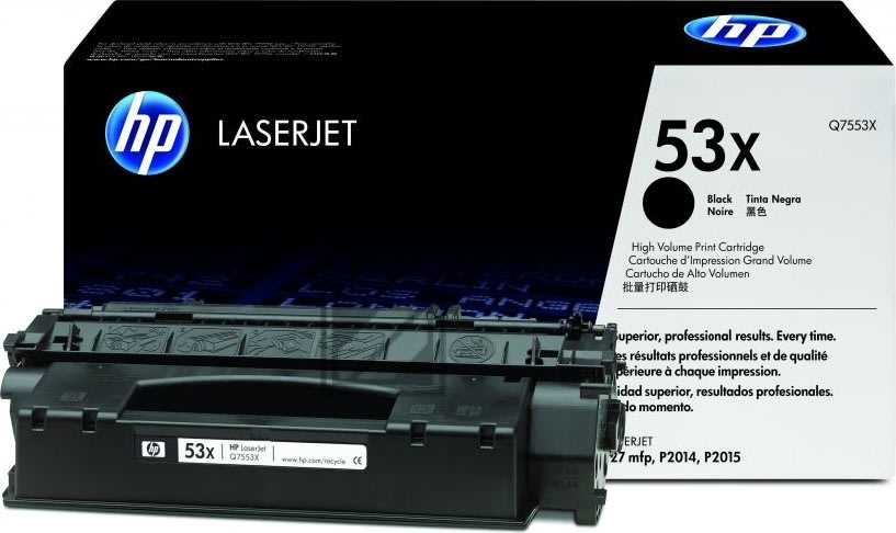 HP nr 53X/Q7553X lasertoner, svart, 7000 s