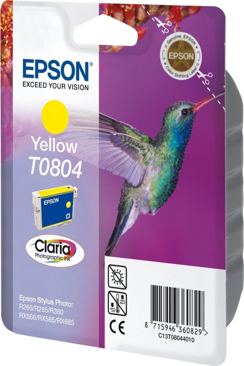 Epson nr.T0804/C13T08044011 blækpatron, gul, 300s