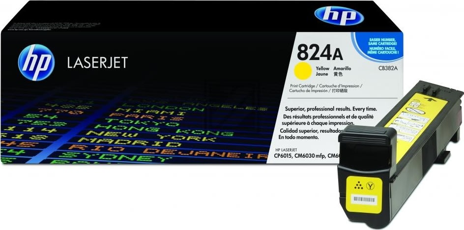 HP 824A/CB382A lasertoner, gul, 21 000 s