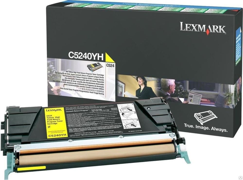 Lexmark 00C5240YH lasertoner, gul, 5000s