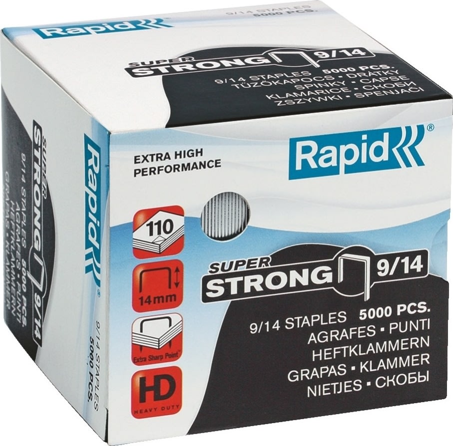Häftklammer Rapid Super Strong 9/14, 5000 st