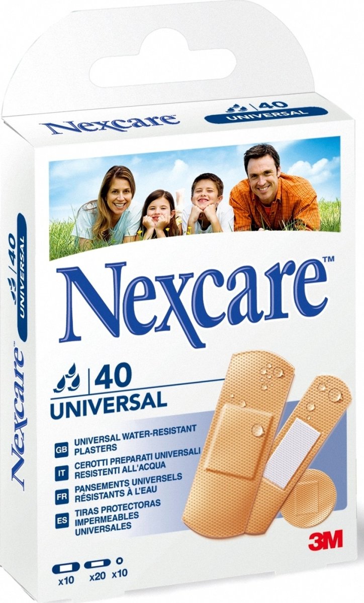 Nexcare plåster – vattenavvisande 40 st blandad