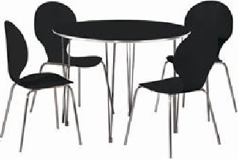 Comfort matsalsbord svart, Ø100