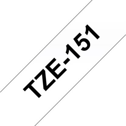 Brother TZe-151 labeltape 24mm, sort på klar
