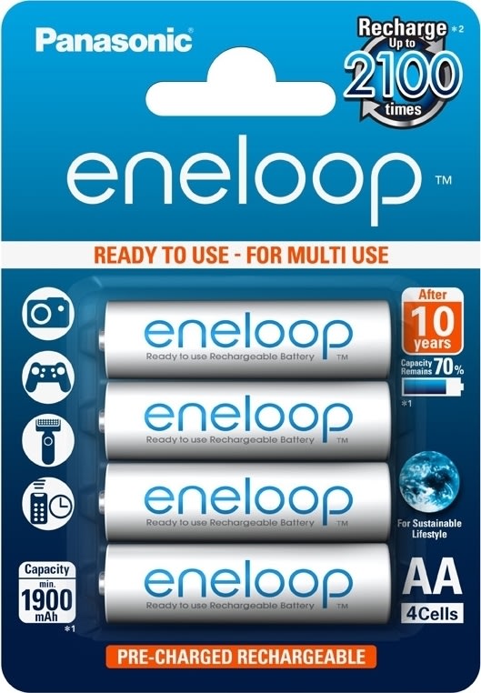 Panasonic Eneloop AA uppladdningsbara batterier, 4