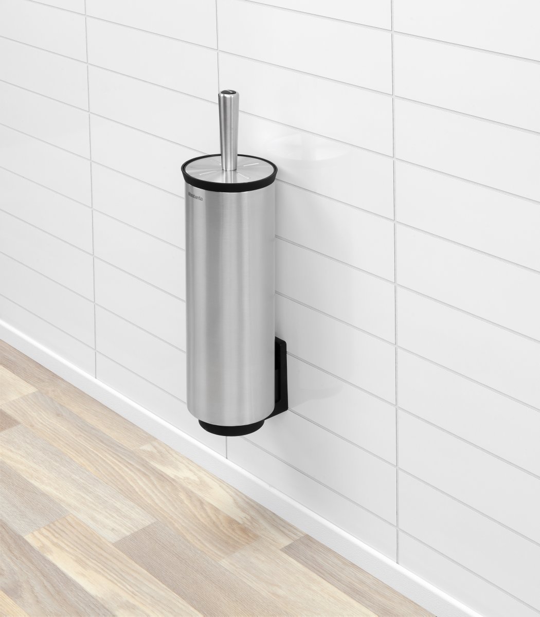 Brabantia Toiletbørste og holder t/væg, blank stål