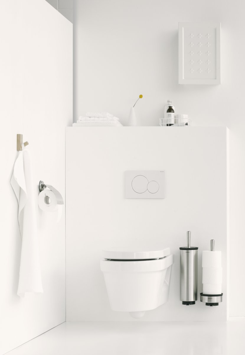 Toalettborste och hållare för vägg Brabantia, Blan
