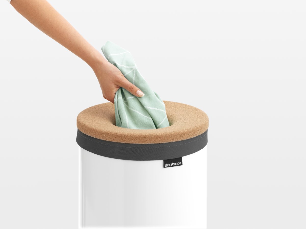 Tvättkorg Brabantia 60 L Vit med korklock