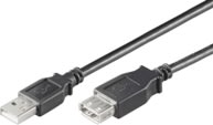 MicroConnect USB2.0 forlænger A-A, M-F, 1,8m