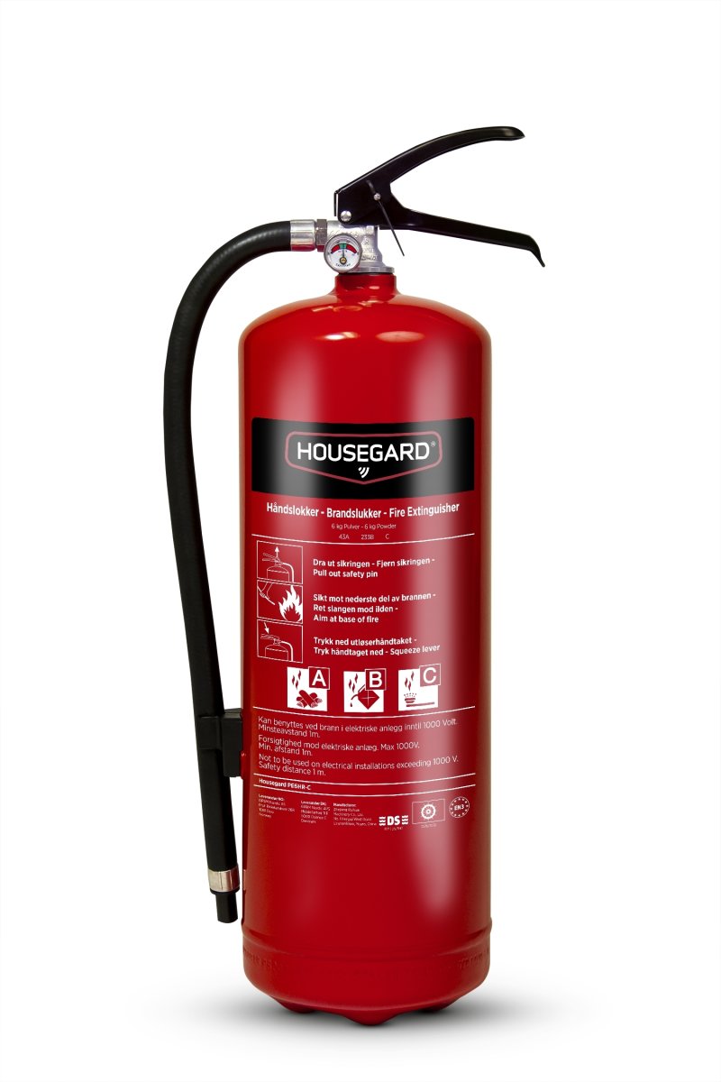 Housegard pulversläckare | 6 kg | Röd