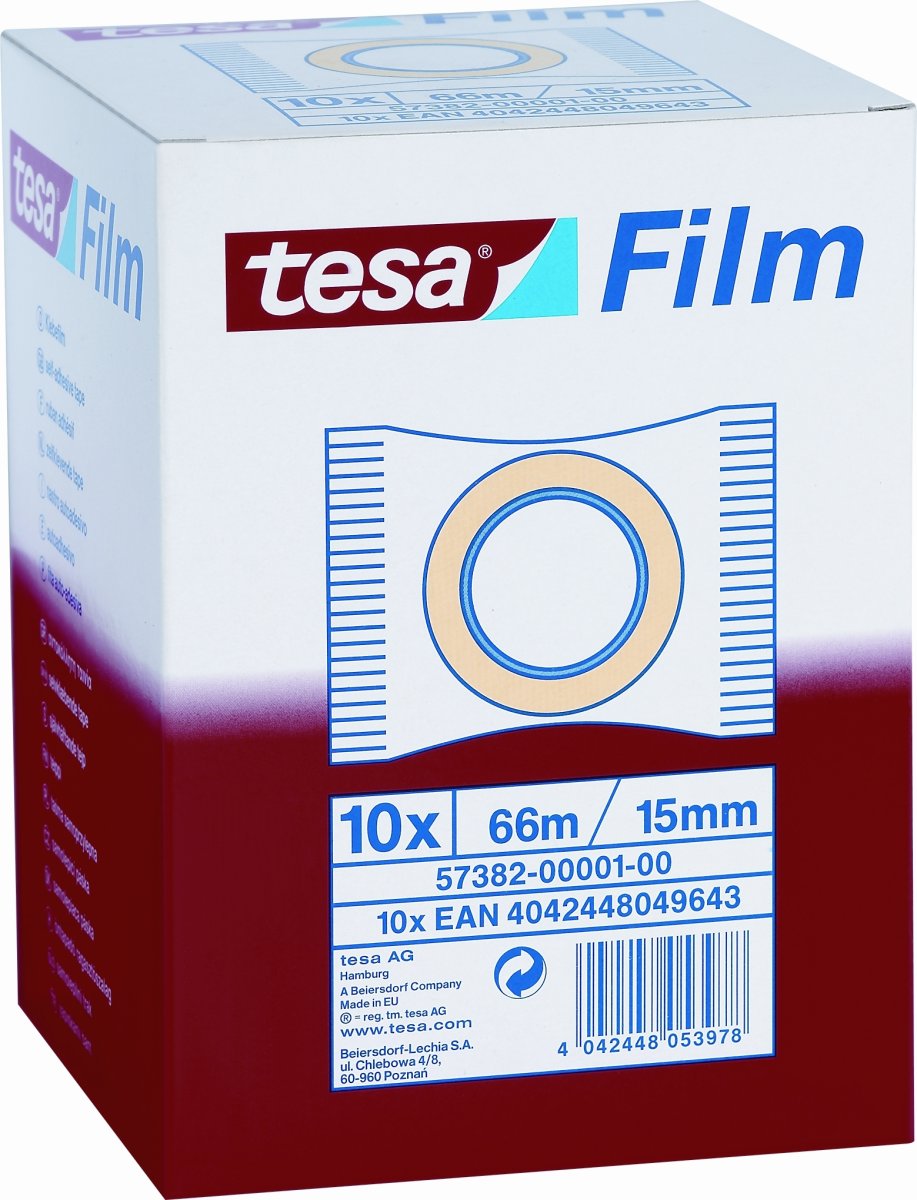 Tesa tejp 15 mm x 66 m, klar