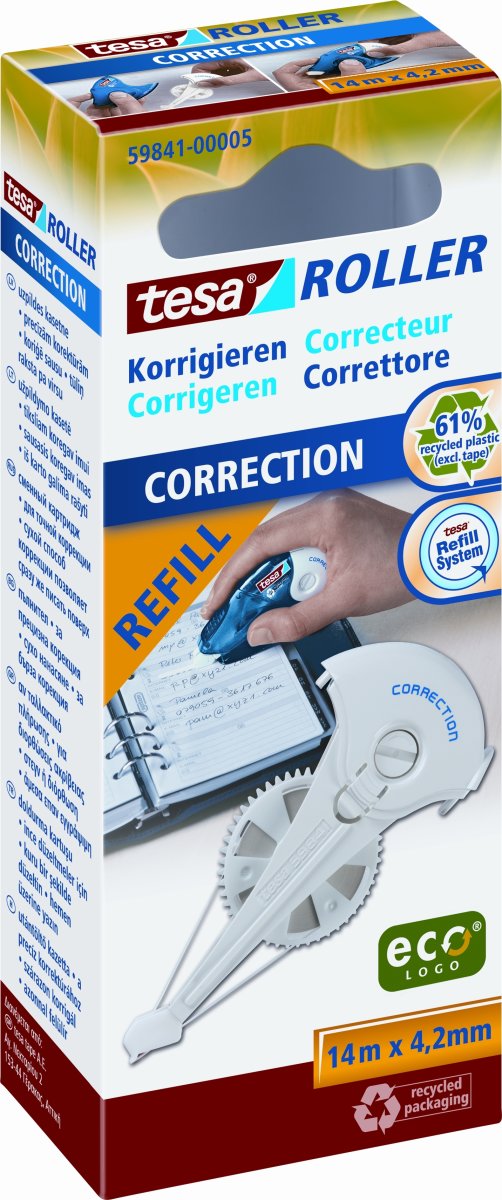 tesa ecoLogo korrigeringstejp refill, 4,2 mm