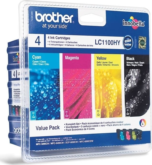 Bläckpatron Brother LC1100HYVALBDR Flerpack