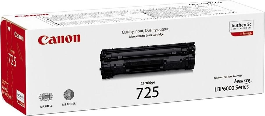 Lasertoner Canon CRG-725/3484B002AA Svart 1600s