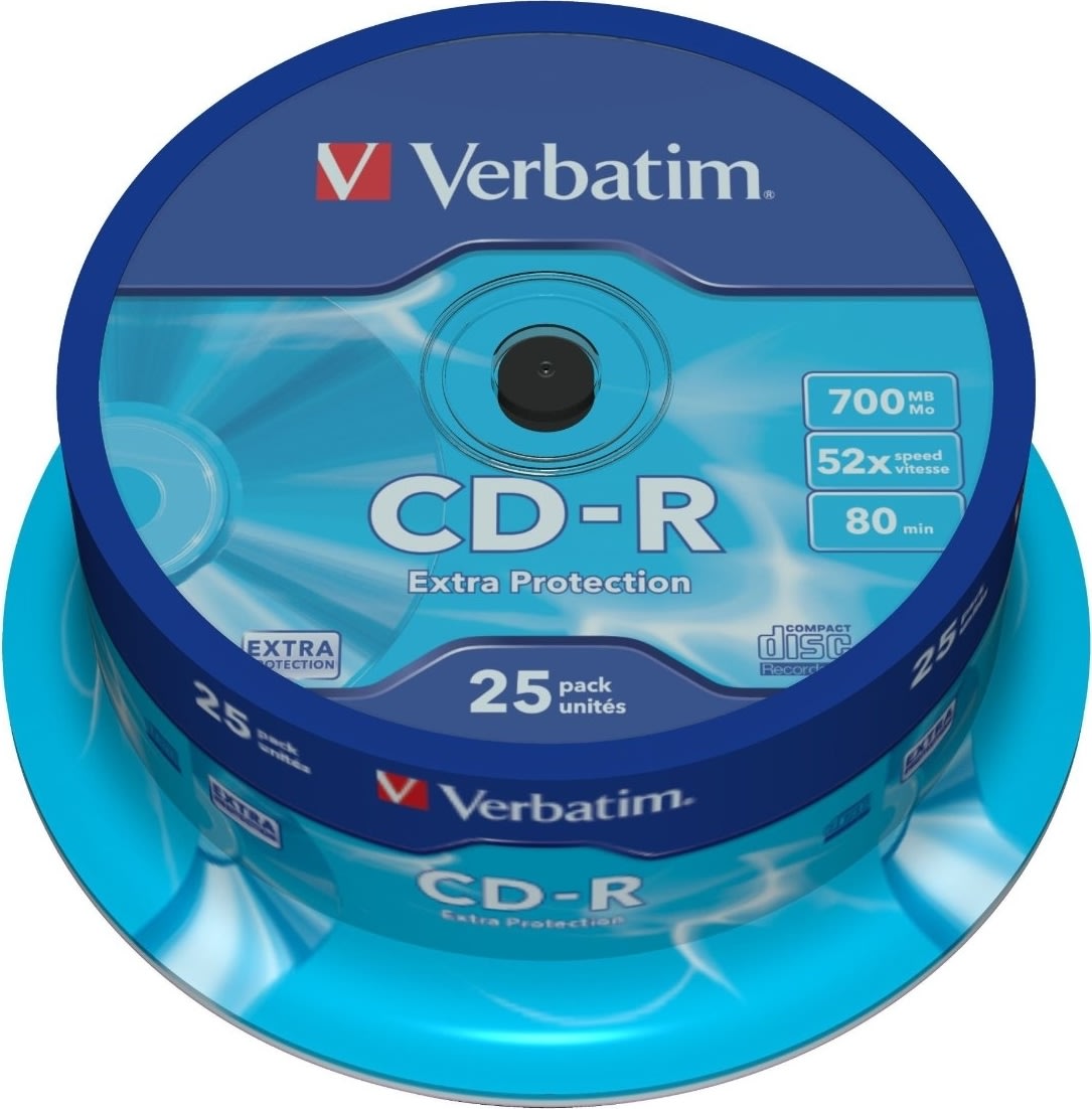 Verbatim CD-R 700mb/80min spindel, 25stk