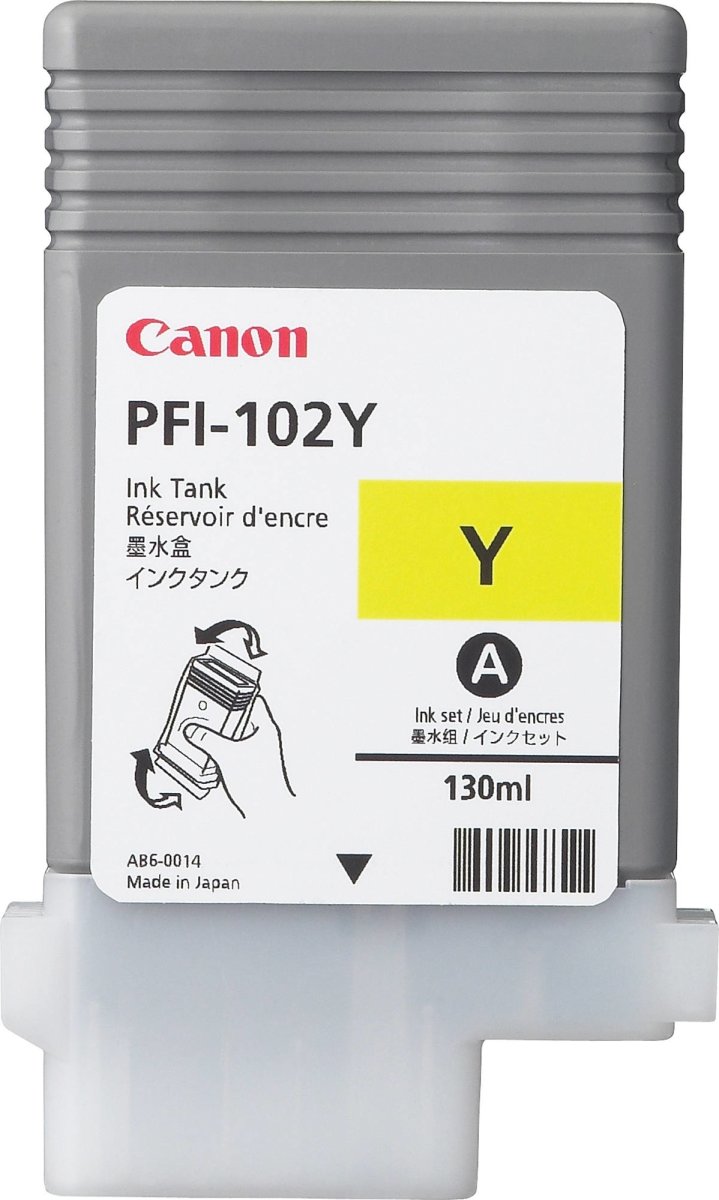 Bläckpatron Canon PFI-102Y Gul 130 ml