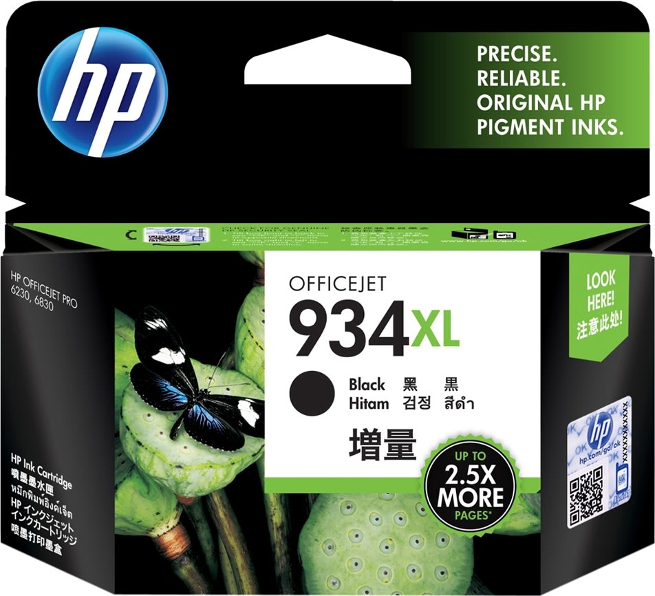 Bläckpatron HP 934XL/C2P23AE Svart 1000 sidor